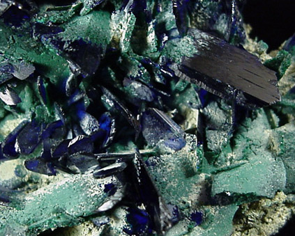 Azurite and Malachite from Tsumeb Mine, Otavi-Bergland District, Oshikoto, Namibia