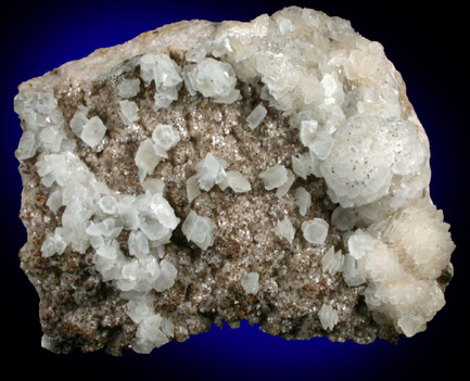 Calcite on Dolomite from Freiberg, Saxony, Germany