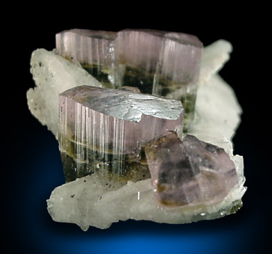 Elbaite Tourmaline in cleavelandite from Stak Nala, Skardu Road, Baltistan, Gilgit-Baltistan, Pakistan