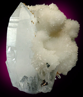 Calcite on Quartz from Cavnic Mine (Kapnikbanya), Maramures, Romania