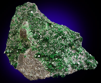 Uvarovite Garnet from Saranovskoye Mine, Sarany, Permskaya Oblast', Ural Mountains, Russia (Type Locality for Uvarovite)