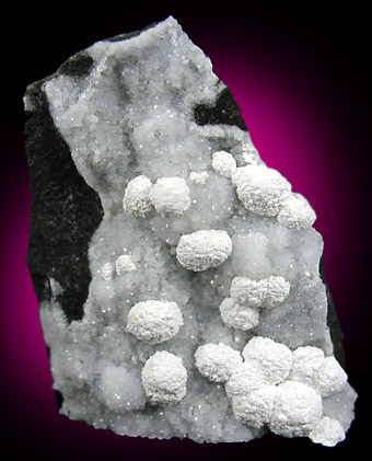 Tacharanite on Phillipsite from Espalion, Aveyron, France