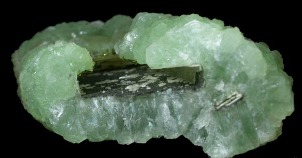 Prehnite pseudomorph after Anhydrite from Lane's Quarry, Westfield, Hampden County, Massachusetts