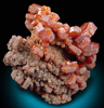 Vanadinite on Barite from Mibladen, Morocco