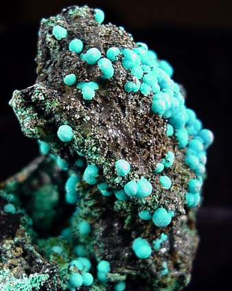 Chrysocolla from Morenci Mine, Clifton District, Greenlee County, Arizona