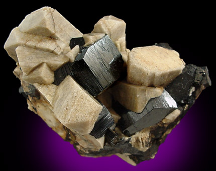 Aegirine on Microcline from Mount Malosa, Zomba District, Malawi