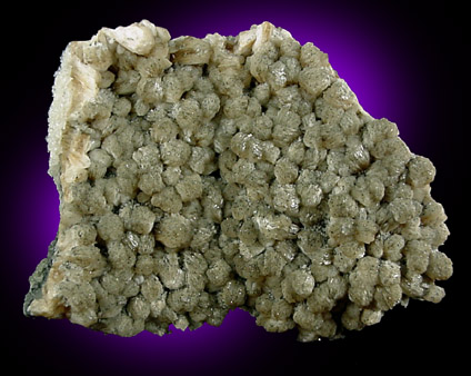 Pyrite on Stilbite from Cornwall Iron Mine, Lebanon County, Pennsylvania