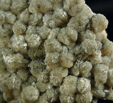 Pyrite on Stilbite from Cornwall Iron Mine, Lebanon County, Pennsylvania