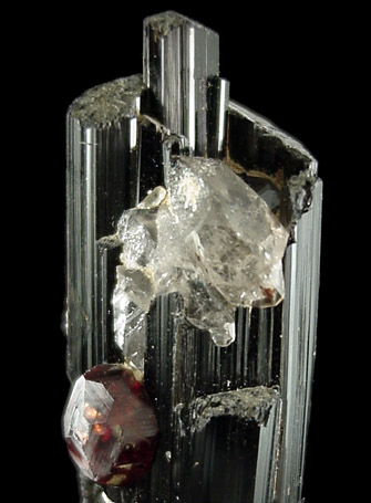 Schorl Tourmaline, Spessartine Garnet, Quartz from Shengus, Skardu Road, Pakistan