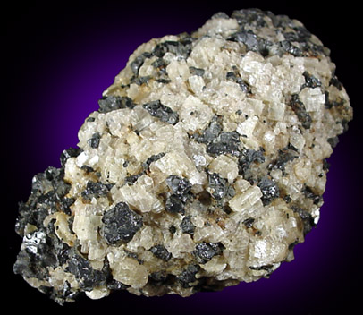 Magnetite in Calcite from Lyon Mountain, Clinton County, New York