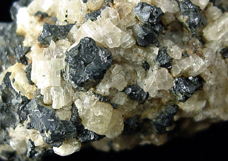 Magnetite in Calcite from Lyon Mountain, Clinton County, New York