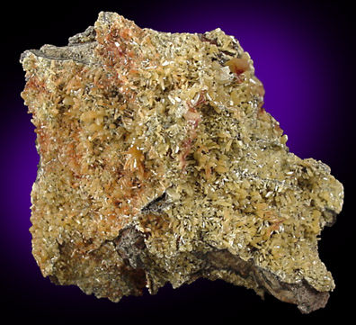 Mimetite on Galena from Tsumeb Mine, Otavi-Bergland District, Oshikoto, Namibia