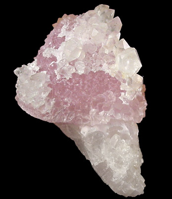 Quartz var. Rose Quartz Crystals from Lavra da Ilha, Taquaral, Jequitinhonha River, Minas Gerais, Brazil