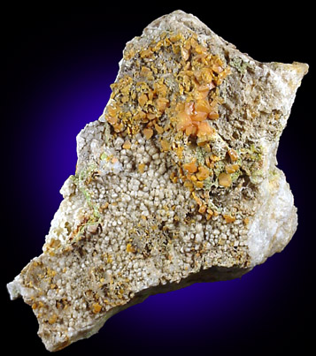 Wulfenite from Manhan Lead Mines, Loudville District, 3 km northwest of Easthampton, Hampshire County, Massachusetts