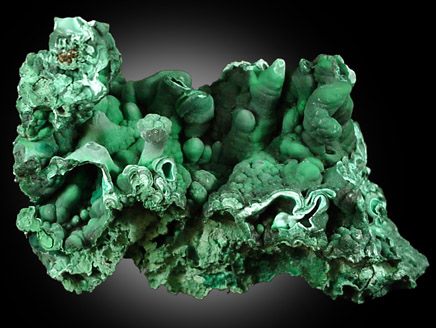 Malachite from Kalukuluku Mine, Lubumbashi, Katanga Copperbelt, Haut-Katanga Province, Democratic Republic of the Congo