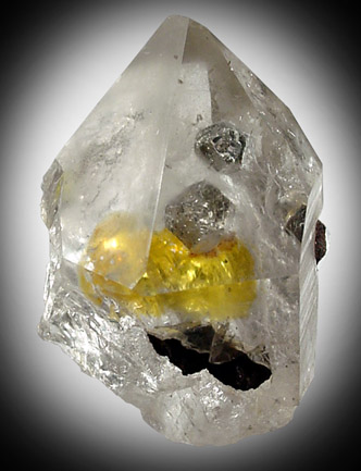 Pyrite in Quartz from Galileia, Minas Gerais, Brazil