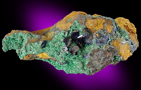 Azurite and Malachite from Morenci Mine, Clifton District, Greenlee County, Arizona