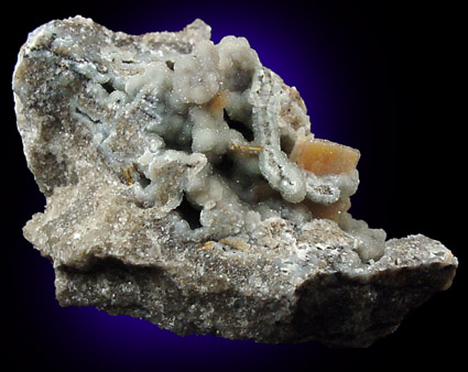 Wulfenite with Quartz from Finch Mine, north of Hayden, Banner District, Gila County, Arizona