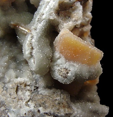 Wulfenite with Quartz from Finch Mine, north of Hayden, Banner District, Gila County, Arizona