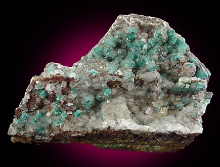 Rosasite in Hemimorphite from Mina Ojuela, Mapimi, Durango, Mexico