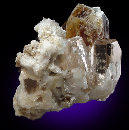 Topaz, Albite, Muscovite from Dassu, Braldu Valley, Baltistan, Gilgit-Baltistan, Pakistan