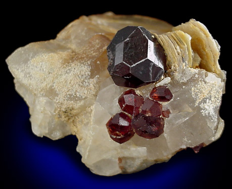 Spessartine Garnet on Quartz from Shengus, Skardu Road, Gilgit, Pakistan