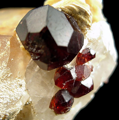 Spessartine Garnet on Quartz from Shengus, Skardu Road, Gilgit, Pakistan