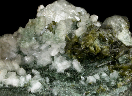 Apatite, Epidote, actinolite from Knappenwand, Untersulzbachtal, near Salzburg, Austria