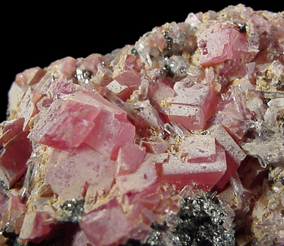 Rhodochrosite, Quartz, Galena from Tanner Boy Mine, Alma District, Park City, Colorado