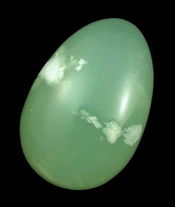 Serpentine polished egg from Afghanistan