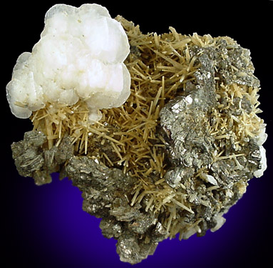 Pyrrhotite, Calcite, Quartz from Dalnegorsk, Primorskiy Kray, Russia