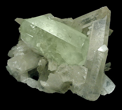 Datolite on Quartz from Dalnegorsk, Primorskiy Kray, Russia