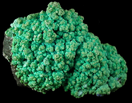 Chrysocolla on Azurite from Morenci Mine, Clifton District, Greenlee County, Arizona