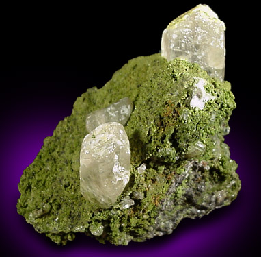 Cerussite on Mottramite from Tsumeb Mine, Otavi-Bergland District, Oshikoto, Namibia