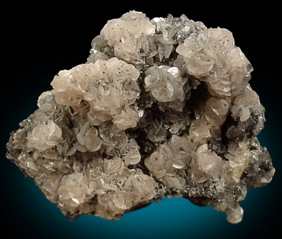 Smithsonite on Galena from Tsumeb Mine, Otavi-Bergland District, Oshikoto, Namibia