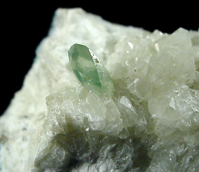 Calcite on Datolite from Prospect Park Quarry, Prospect Park, Passaic County, New Jersey