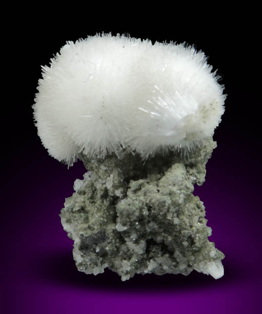 Natrolite with Calcite from Millington Quarry, Bernards Township, Somerset County, New Jersey