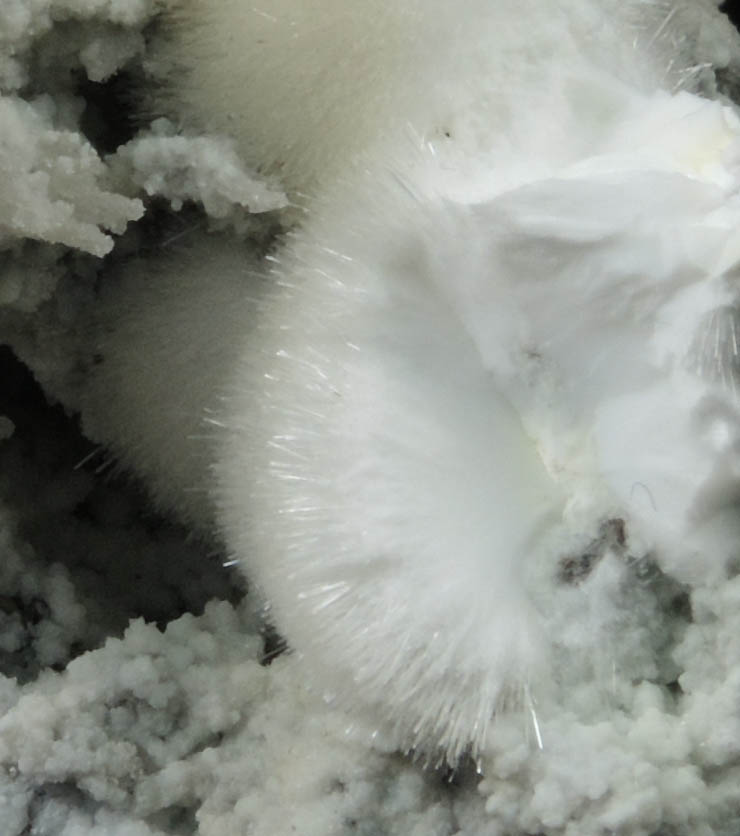 Natrolite over Calcite from Millington Quarry, Bernards Township, Somerset County, New Jersey