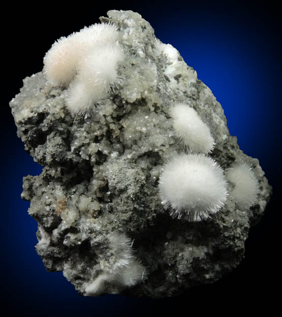 Natrolite with Calcite from Millington Quarry, Bernards Township, Somerset County, New Jersey