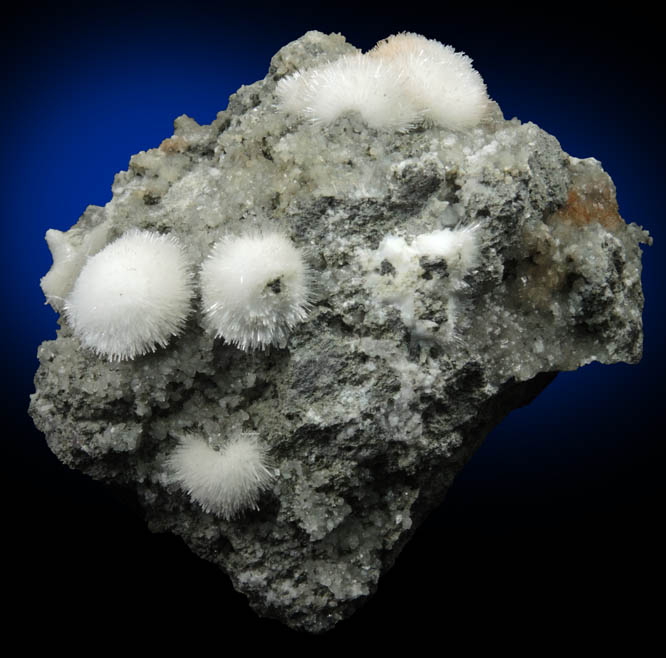 Natrolite with Calcite from Millington Quarry, Bernards Township, Somerset County, New Jersey