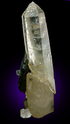 Uvite Tourmaline on Quartz from Brumado District, Serra das guas, Bahia, Brazil