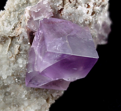 Fluorite on Quartz from Caravia-Berbes District, Asturias, Spain