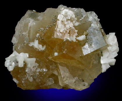 Fluorite with Pyrite from Moscona Mine, Villabona District, Asturias, Spain