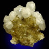 Calcite on Fluorite from Moscona Mine, Villabona District, Asturias, Spain