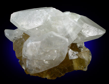 Calcite on Fluorite from Moscona Mine, Villabona District, Asturias, Spain