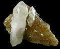 Calcite on Fluorite from Moscona Mine, Villabona District, Asturias, Spain