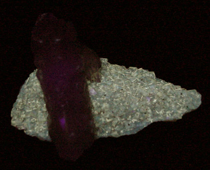 Calcite on Fluorite from Moscona Mine, Villabona District, Asturias, Spain