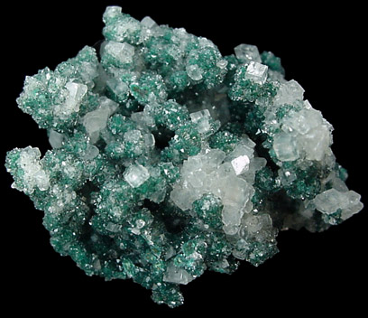 Rosasite and Quartz from Tsumeb Mine, Otavi-Bergland District, Oshikoto, Namibia