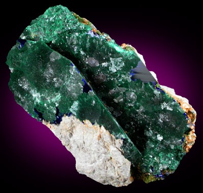 Malachite pseudomorph after Azurite from Tsumeb Mine, Otavi-Bergland District, Oshikoto, Namibia