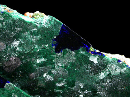 Malachite pseudomorph after Azurite from Tsumeb Mine, Otavi-Bergland District, Oshikoto, Namibia